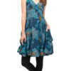 Swing Dress - blue feather - organic cotton