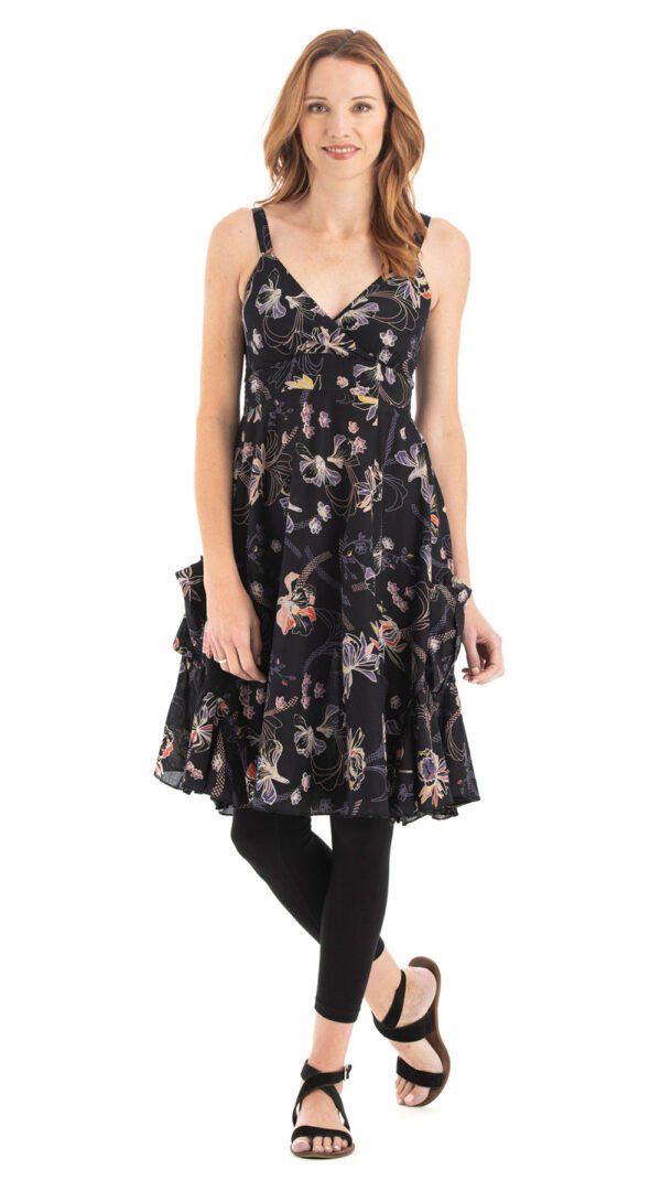 Swing Dress - black iris - cotton