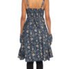 Swing Dress - sapphire blockprint - organic cotton
