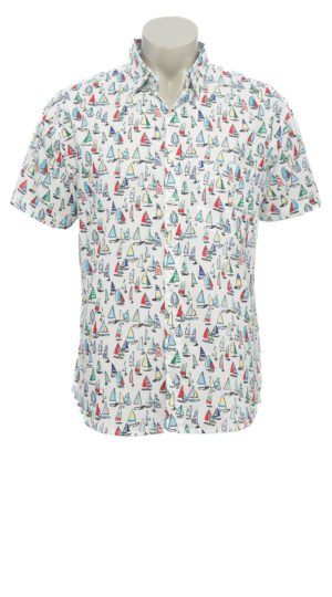 Men's Camino Shirt - sailboats - cotton