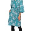 Organic Cotton Bathrobe - aqua