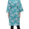Organic Cotton Bathrobe - aqua