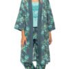 Organic Cotton Bathrobe - teal