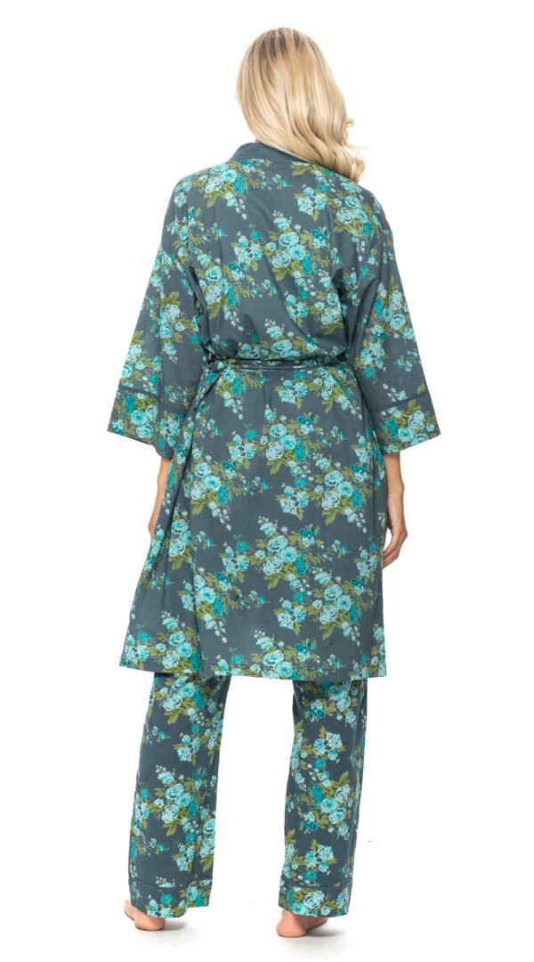 Organic Cotton Bathrobe - teal