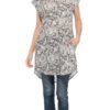Chelsea Tunic - grey blockprint - org.cotton