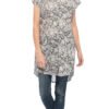 Chelsea Tunic - grey blockprint - org.cotton