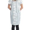 Chelsea Tunic - white+blue - cotton