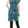 Olivia Dress - blue feather - organic cotton