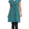 Olivia Dress - teal peacock - organic cotton