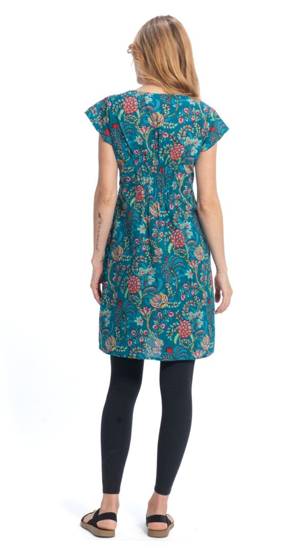 Olivia Dress - turquoise wonderful - organic cotton