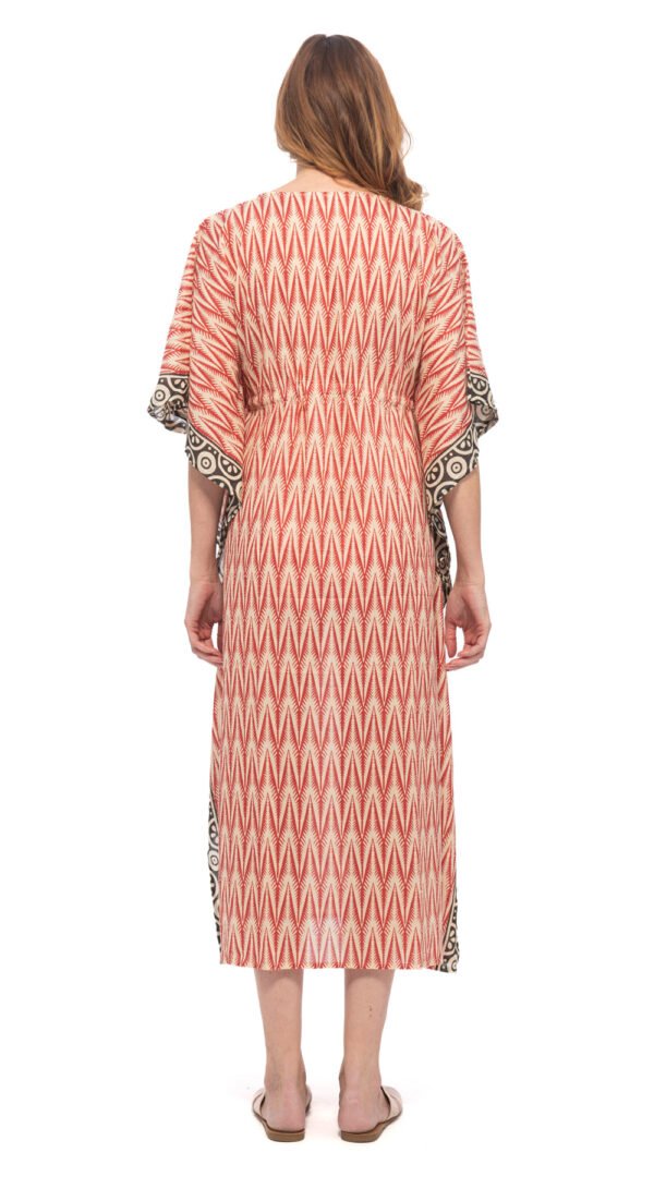 Long Kaftan - red - cotton