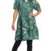 Althea Dress - precious teal - organic cotton