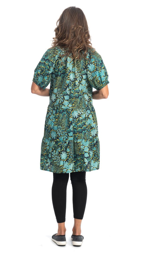 Althea Dress - precious teal - organic cotton