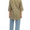 Sara Top-mustard-org.cotton blockprint