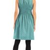 Frankie Dress - turquoise+gold - cotton