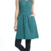Frankie Dress - teal peacock - organic cotton