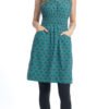 Frankie Dress - teal peacock - organic cotton