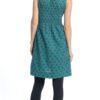 Frankie Dress - teal peacock - organic cotton