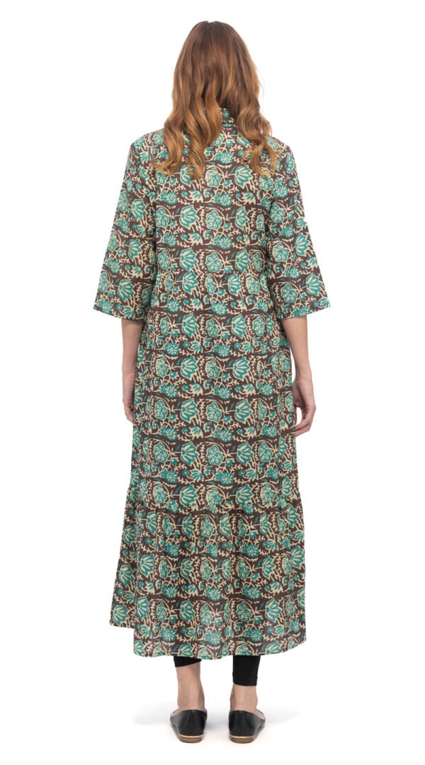 Leela Dress - teal raja - organic cotton