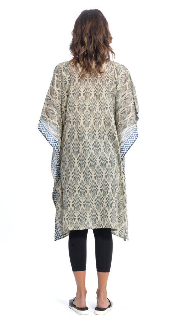 Short Kaftan - grey - cotton