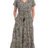 Sunita Dress - black fern - organic cotton