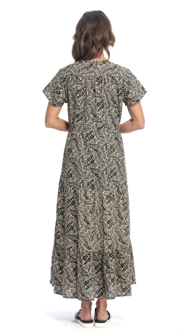 Sunita Dress - black fern - organic cotton