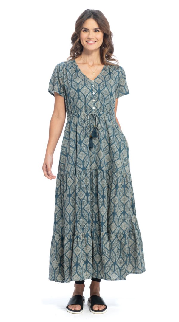 Sunita Dress - sky - organic cotton