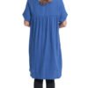 Cotton Gauze Lucia Tunic - royal blue