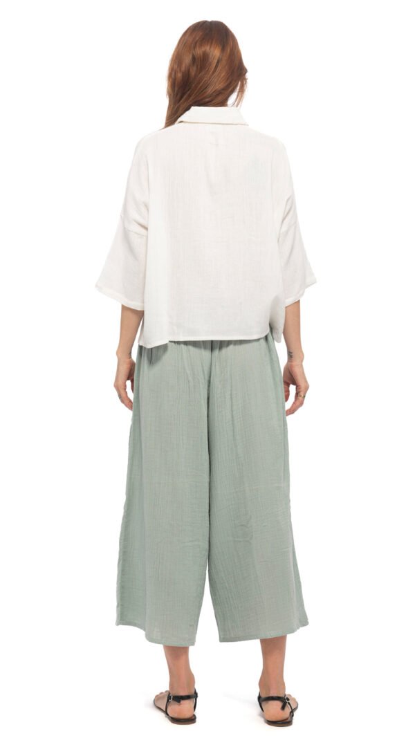 Cotton Gauze Jammin Capris - agave