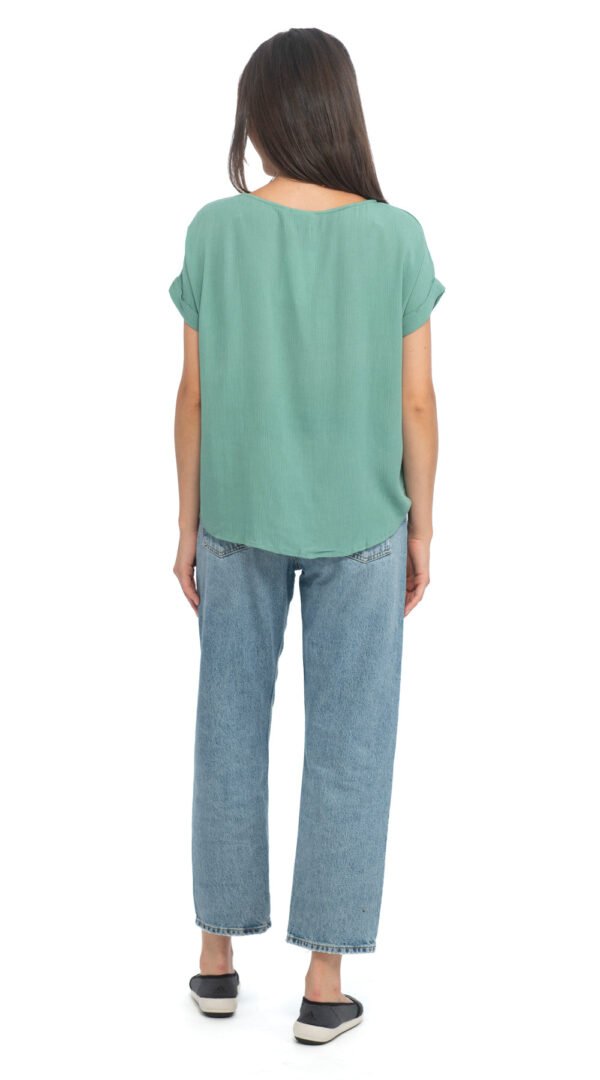 Tie Top - agave - rayon crepe