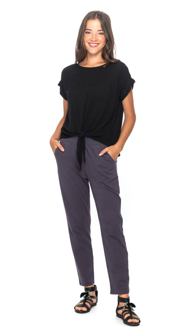 RC5082-BK-1 Tie Top - black - rayon crepe