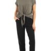 Tie Top - khaki - rayon crepe