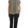Tie Top - khaki - rayon crepe