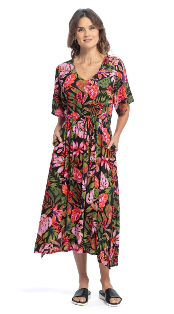 Dakini Dress - tropical sunset - rayon crepe