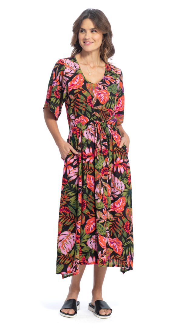 Dakini Dress - tropical sunset - rayon crepe