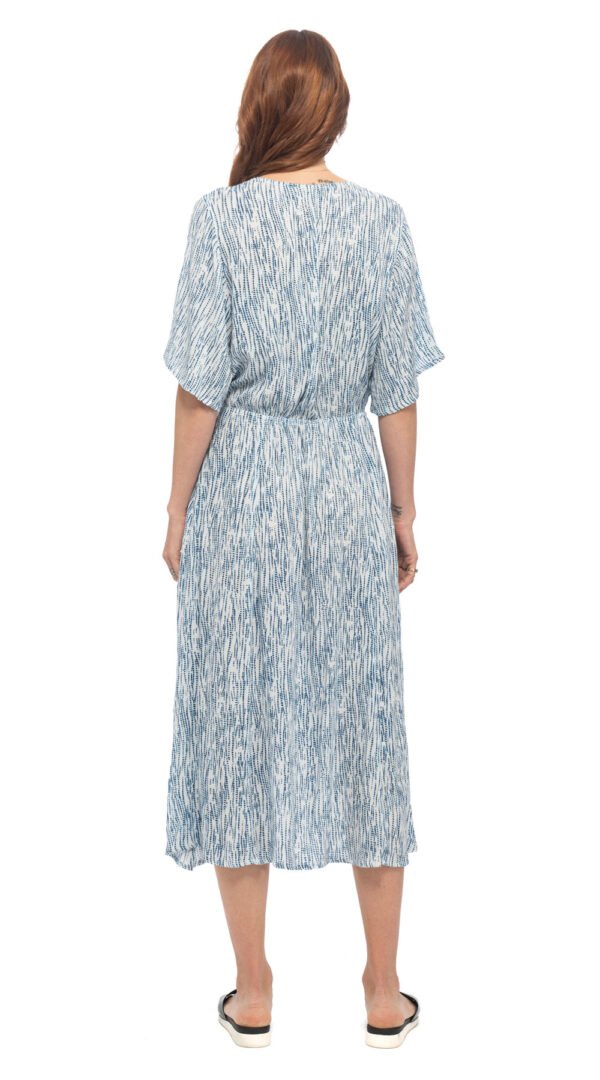 RC6445-WB-B Dakini Dress - white batik - rayon crepe