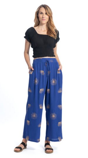 Roxy Pants - royal gold - rayon crepe