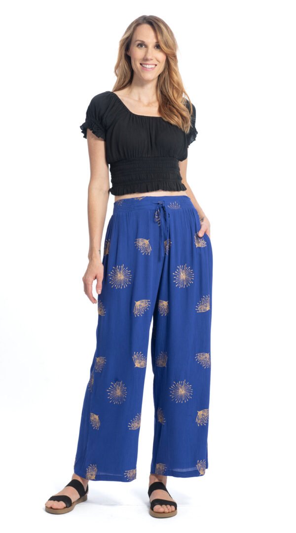 Roxy Pants - royal gold - rayon crepe