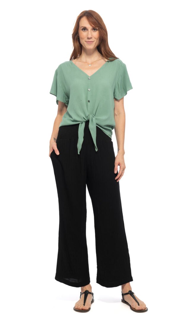 Butterfly Top - agave - rayon crepe