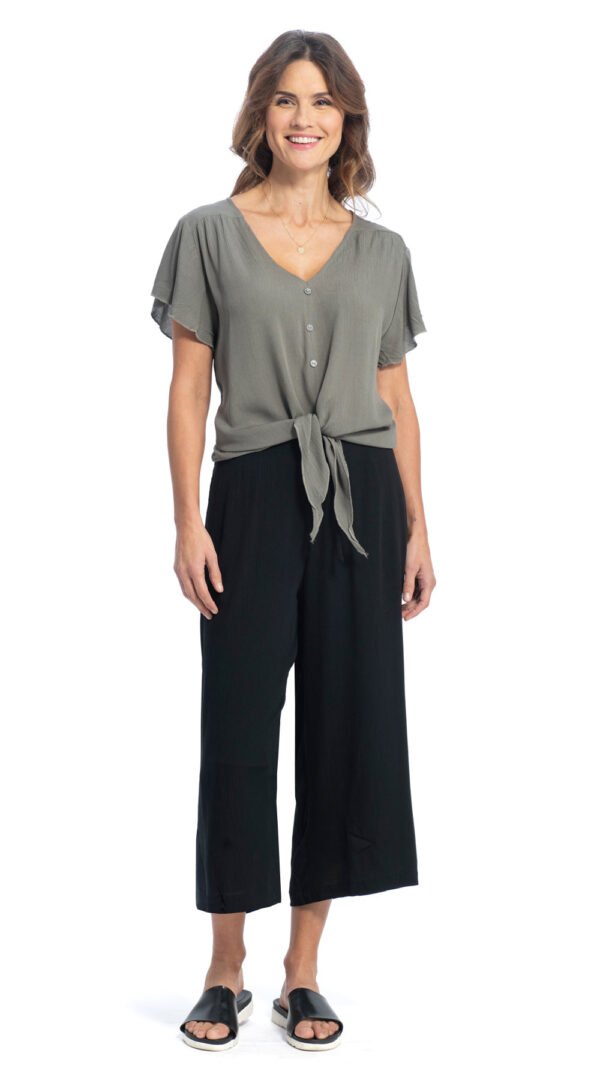 Butterfly Top - khaki - rayon crepe