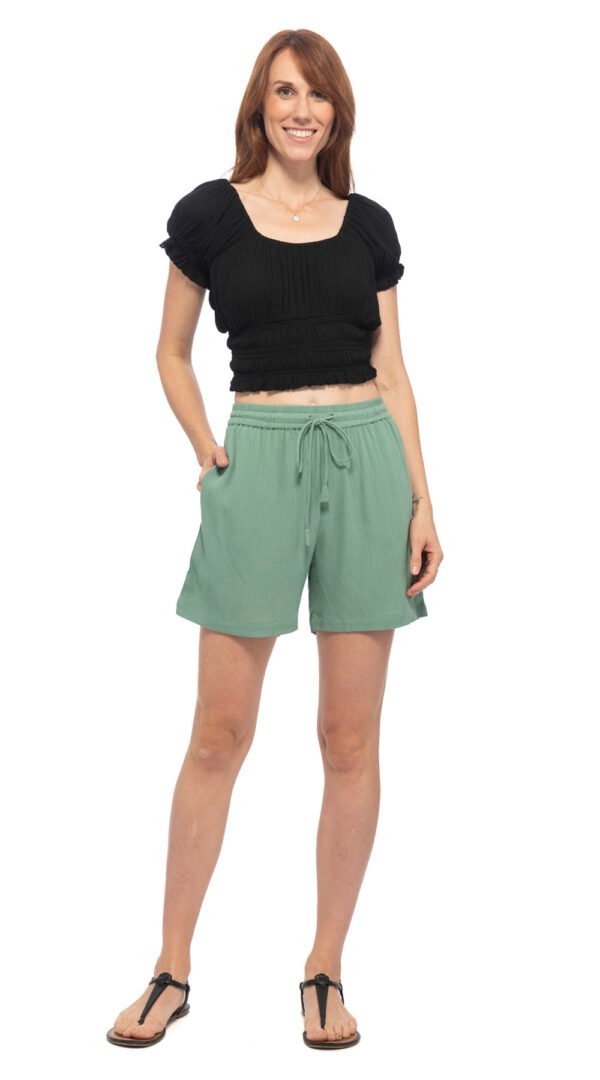 Relax Shorts - agave - rayon crepe