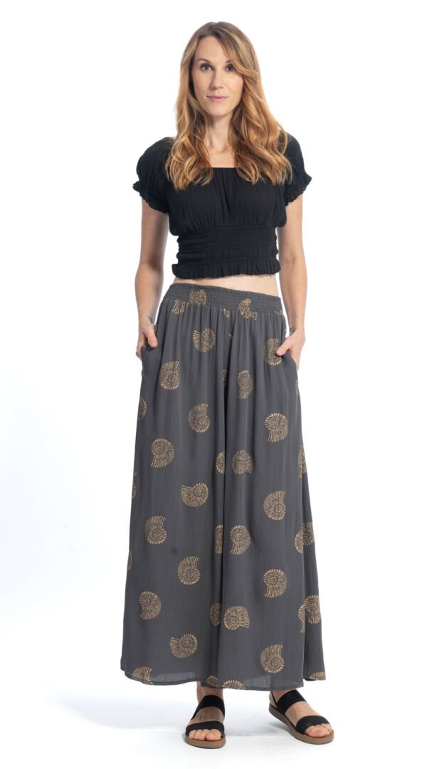 Phoenix Pants - grey gold - rayon crepe