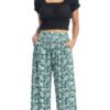 Mesa Pants - jade floral - rayon crepe