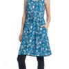 Rachel Dress - royal ikat - rayon