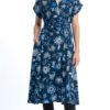 Victoria Dress - royal+white - rayon