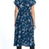 Victoria Dress - royal+white - rayon