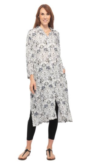 Katerina Jacket - white ikat
