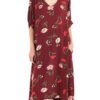 Karma Dress  - maroon crepe