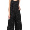 RP87-BK-1 Marley Jumpsuit - black lines - rayon