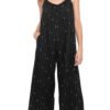 RP87-BK-4 Marley Jumpsuit - black lines - rayon